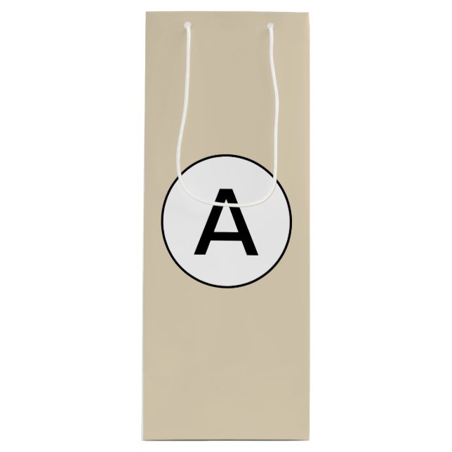 WINE Gift Bag WITH CUSTOMIZABLE MONOGRAM (Front)