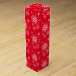 Wine Gift Box-Christmas Snowflakes Wine Box<br><div class="desc">This wine gift box is shown in a festive Christmas holiday red and white snowflakes print.
Customise this box or buy as is.





Stock Image
freepik.com</div>