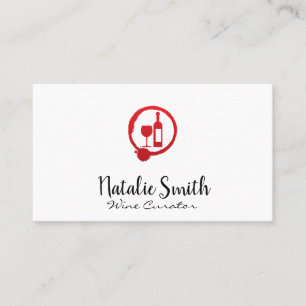 Wine Glass and Bottle Logo Business Card