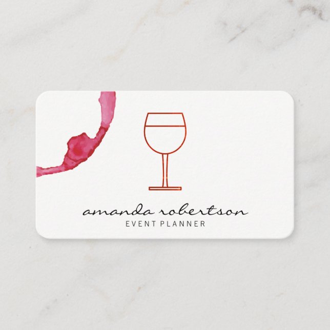 Wine Glass and Stain Business Card (Front)