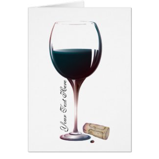Wine Glass Art Personalised Logo Card