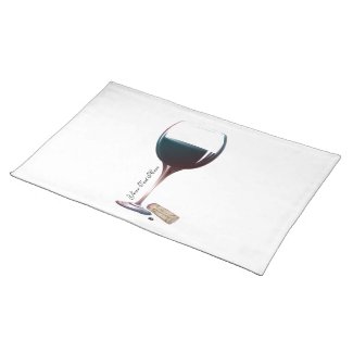 Wine Glass Art Personalised Logo Placemat