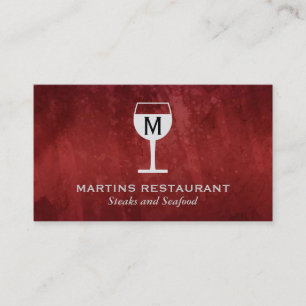 Wine Glass   Artistic II (black,red) Business Card