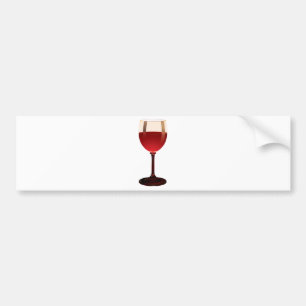 Wine Glass Bumper Sticker