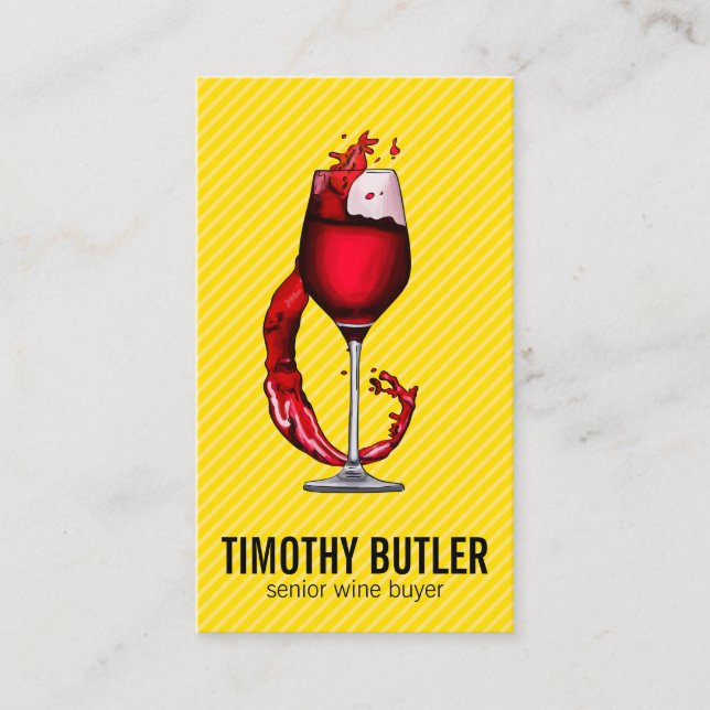 Wine Glass Business Card (Front)