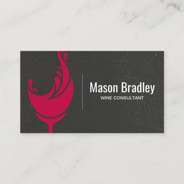 Wine Glass Business Card (Front)