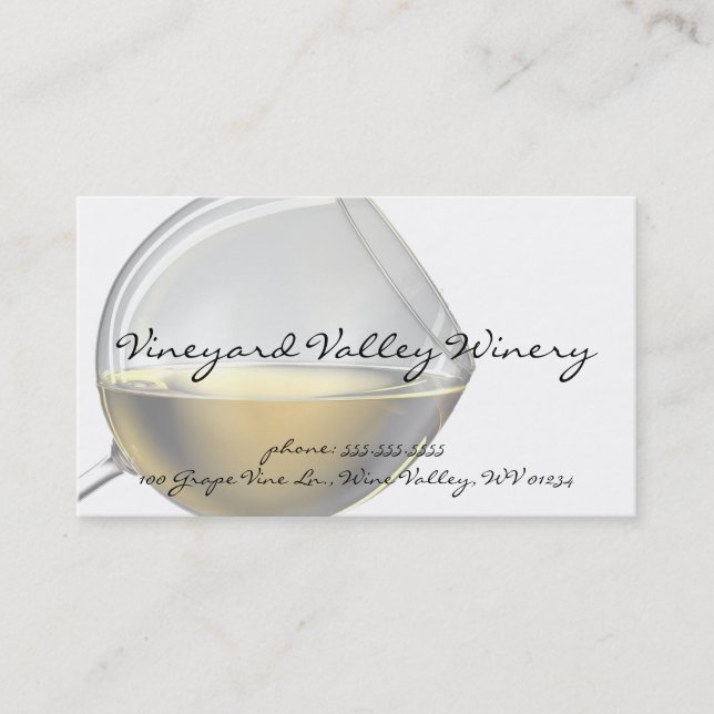 Wine Glass Business Cards (Front)