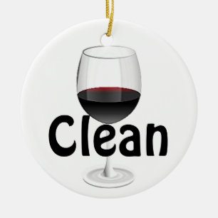 Wine Glass "Clean/Dirty" Ornament