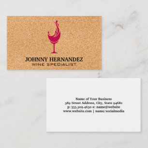 Wine Glass Corks Business Card