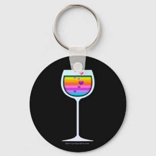 WINE GLASS KEYCHAINS