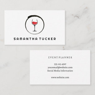 Wine Glass Logo Business Card