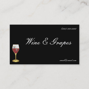 Wine Glass Logo Business Card Template
