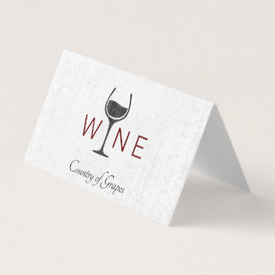 Wine Glass Logo   WINE Business Card