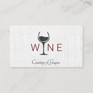 Wine Glass Logo   WINE Business Card