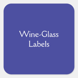 Wine-Glass Names Square Sticker