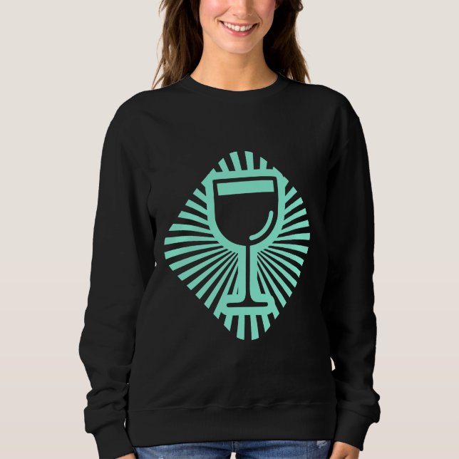 Wine Glass Of Wine Sweatshirt (Front)