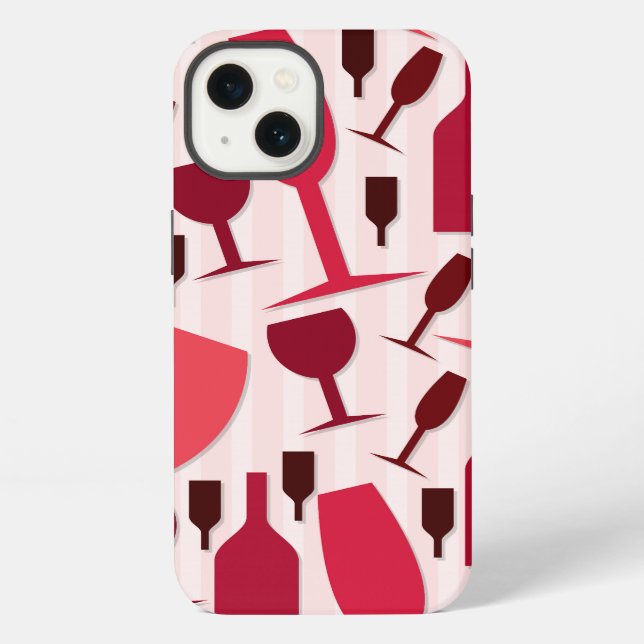 Wine glass pattern iPhone case (Back)
