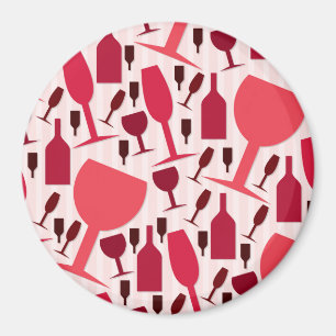 Wine glass pattern magnet