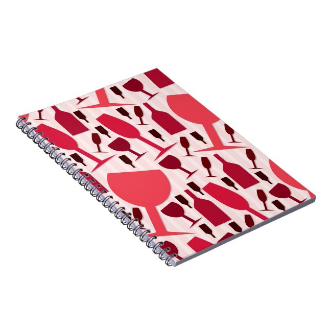 Wine glass pattern notebook (Right Side)