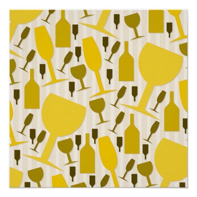 Wine glass pattern poster (Front)