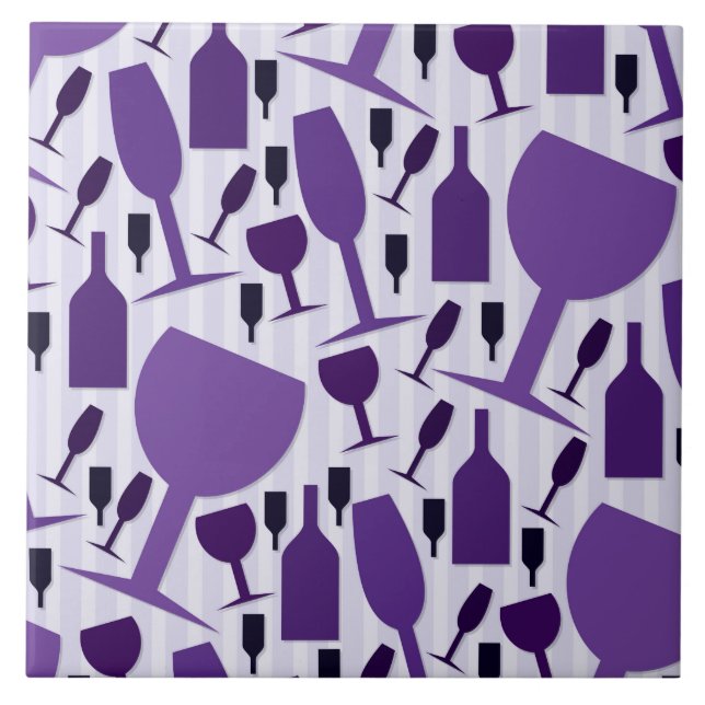 Wine glass pattern tile (Front)