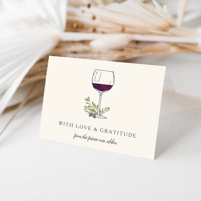 Wine Glass Personalised Thank You (Creator Uploaded)