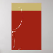 Wine glass poster