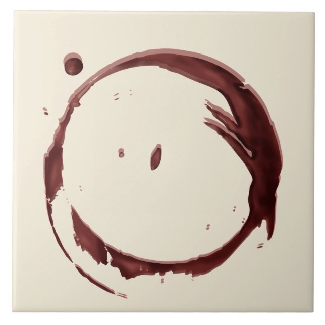 Wine Glass Ring Stain Ceramic Tile (Large) (Front)