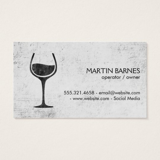 Wine Glass | Rustic Business Card