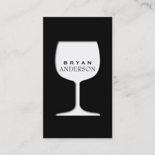 Wine Glass Sommelier Business Card
