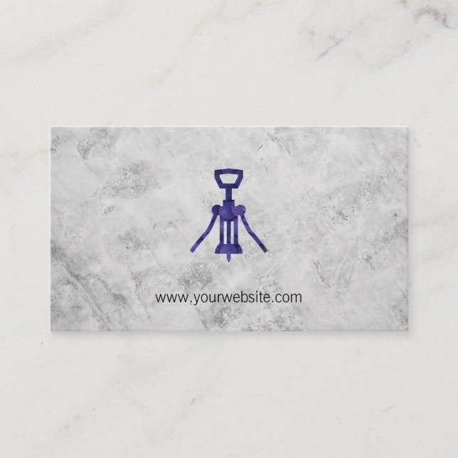 Wine Glass | Sommelier | Marble Appointment Card (Front)
