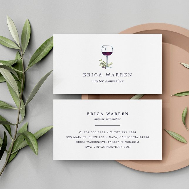 Wine Glass | Sommelier or Wine Industry Business Card (Creator Uploaded)