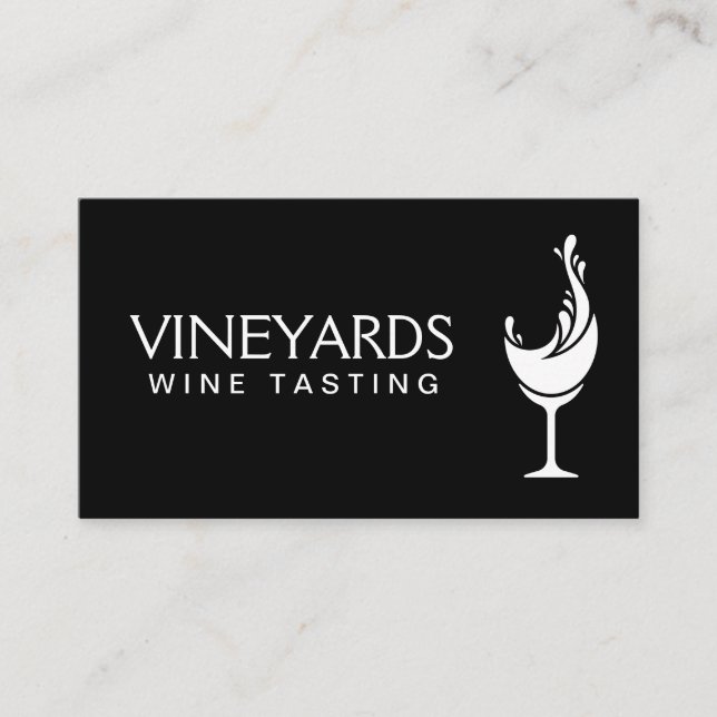 Wine Glass Splash Business Card (Front)