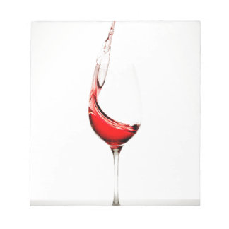 wine glass splash notepad