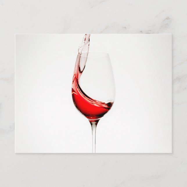 wine glass splash postcard (Front)