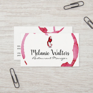 Wine Glass Splash   Winery  Business Card