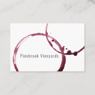 Wine Glass Stain Vineyard Winery Business Card