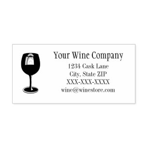 Wine Glass Store Custom Stamp