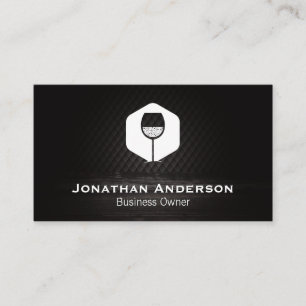 Wine Glass Stylish Logo   Winery Business Card