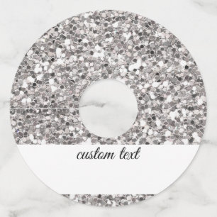 Wine Glass Tags Identifier Marker Paper Glitter