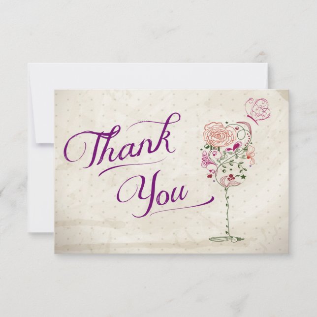 Wine Glass Thank You Note (Front)