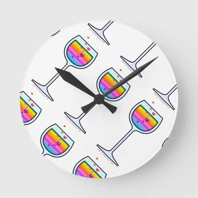 WINE GLASS WALL CLOCK (Front)