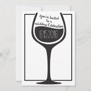 Wine Glass Wedding Invitation