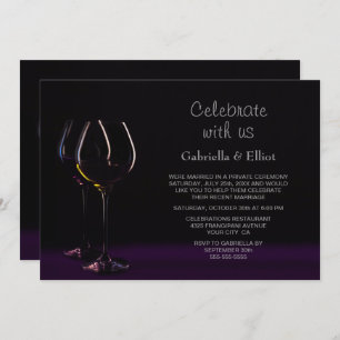 Wine Glass Wedding Reception Party Invitation