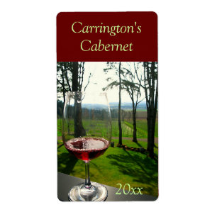 Wine Glass Wine Label