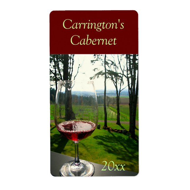 Wine Glass Wine Label (Front)