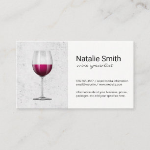 Wine Glass   Winery Vineyard Business Card