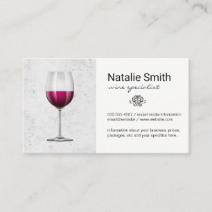 Wine Glass   Winery Wine Stain Business Card