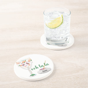 Wine Glass with Personality Coaster