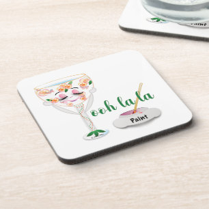 Wine Glass with Personality Coaster